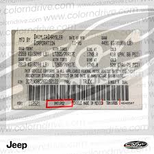 Find My Jeep Color Code Color N Drive