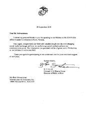 This is taken from their web site.: Letter From United States Marine Corps