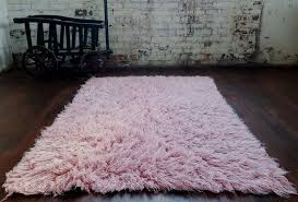pastel pink flokati rug premium 2
