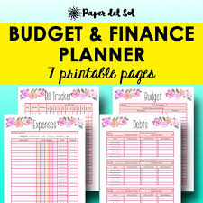 Monthly Budget Planner Book Finance Planner Worksheets Etsy