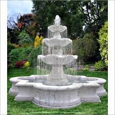 White Marble Garden Fountain Power