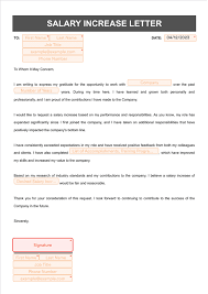 salary increase letter sign templates