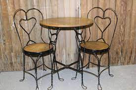 ice cream parlor table chairs
