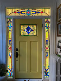 Stained Glass Sidelights Transom