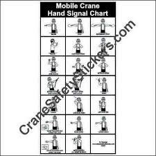 Crane Safety Sticker Mobile Crane Hand Signal Chart For