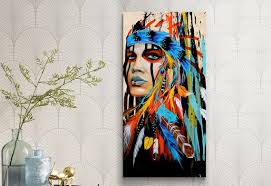 Native American Female Canvas Wall Art