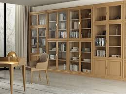 Novecento Wood And Glass Bookcase With