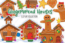 Gingerbread Houses Clip Art Collection Graphic By Keepinitkawaiidesign Creative Fabrica