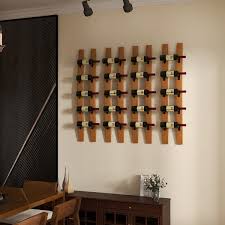 Rustic Wooden Natural Wall Mounted Wine