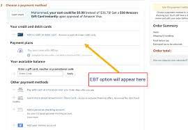 how to pay with ebt on amazon step by