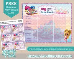 Shimmer And Shine Potty Training Chart Free Punch Cards