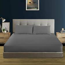 extra deep 25cm grey fitted sheet bed