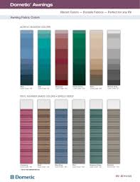 Dometic Universal Awning Fabric Colors 8500 Color Codes