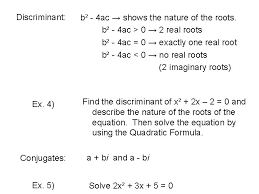 4 2 Quadratic Equations Objectives