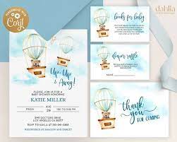 Up Up And Away Baby Shower Invitation