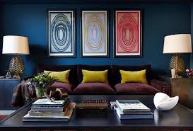 dark blue living room the wow factor