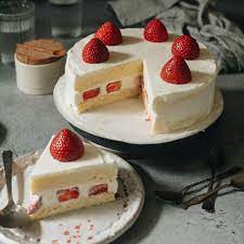 Strawberry Cake Korean gambar png