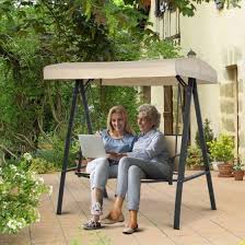 2 Seater Textilene Garden Swing Chair