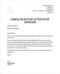 10 applicant rejection letters free