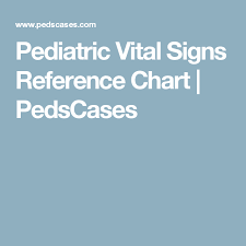 Pediatric Vital Signs Reference Chart Pedscases Toddler