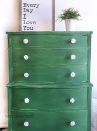 Old Fashioned Milk Paint Company Green Painted Dresser