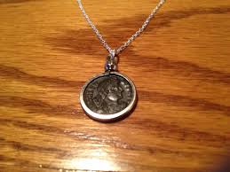 ancient roman coin necklace pendant