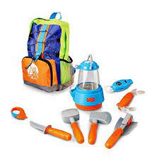 Kaqinu 27 pcs kids camping set, pop up play tent with kids camping gear toys, indoor and outdoor camping tools pretend play set for toddler boys & girls. Kids Camping Gear Set Sainsmart Jr Pretend Camping Toys Survival Gear Kit With Large Camping Bag Outdoor Cookwar Camping Toys Kids Camping Gear Camping Set