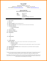 Example Of A Meeting Minutes Filename Company Agenda Sample 3 Simple