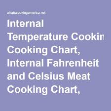 Internal Temperature Cooking Chart Meat Cooking Chart