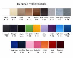 Color Samples For Velvet Velour Seat