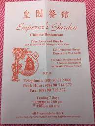 garden chinese restaurant esperance