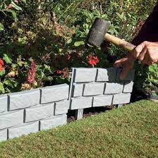 Brick Effect Garden Edging Pack Of 4