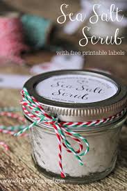 sea salt scrub with printable labels