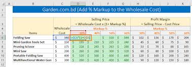 Excel Formula To Add Percentage Markup With Calculator