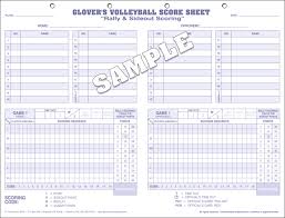 Glovers Volleyball Scorebooks