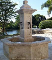 French Countryside Travertine Fountain