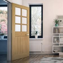 Deanta Ely Oak Glazed Interior Door