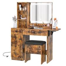 ironck vanity desk with led lighted