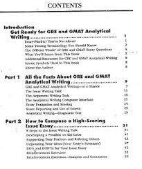 GRE Analytical Writing Syllabus 