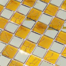 crystal glass mosaic gold tiles