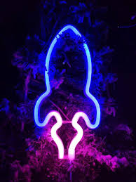 1pc Rocket Neon Light For Wall Hanging