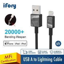 Ifory Mfi Lighting Cable Usb A To Lighting Iphone Charger Fast Charging Nylon Braid 3ft 0 9m Cord For Iphone Xs Max Xr X 8 7 6s Aliexpress