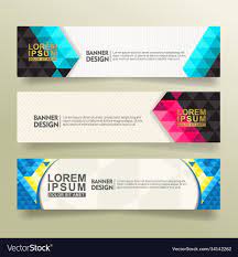 set abstract banner template design