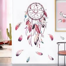 Wall Stickers Feather Flower Wall Decor