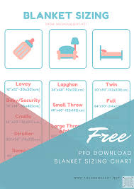 Free Printable Blanket Size Chart The Snugglery Knitting