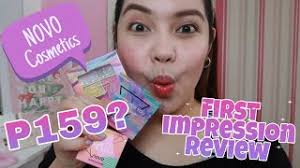 novo cosmetics first impression review