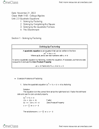 Math 1143 Lecture Notes Winter 2022