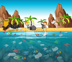 water pollution with plastic bags in