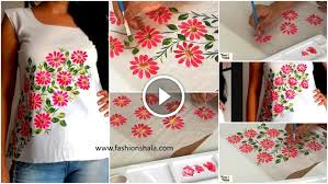 Flower Shading Fabric Painting Design