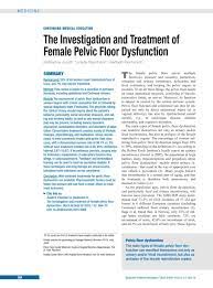 female pelvic floor dysfunction